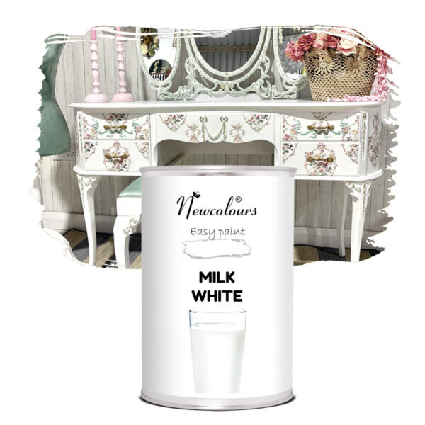 Discover Newcolours high-coverage acrylic furniture paint, designed for easy application on wood and furniture in Ireland & UK. No need for sealing – durable and long-lasting results. Perfect for upcycling and DIY projects! Newcolours premium acrylic furniture paint – easy to use, high coverage, and durable. Ideal for wood & furniture in Ireland & UK.