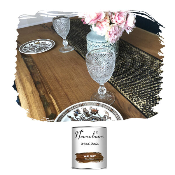 Wood stain, high quality. Does not create bookmarks. Strongly pigmented, highlights the wood grain.