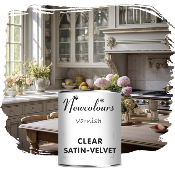 High-durability Clear Very Hard Water-Based Varnish for furniture, countertops, and wood, perfect for upcycling and protection.