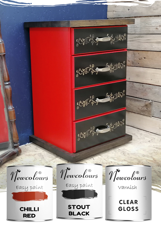 Paint for furniture in Ireland and UK – Newcolours Upcycling Paint with excellent coverage and smooth finish.