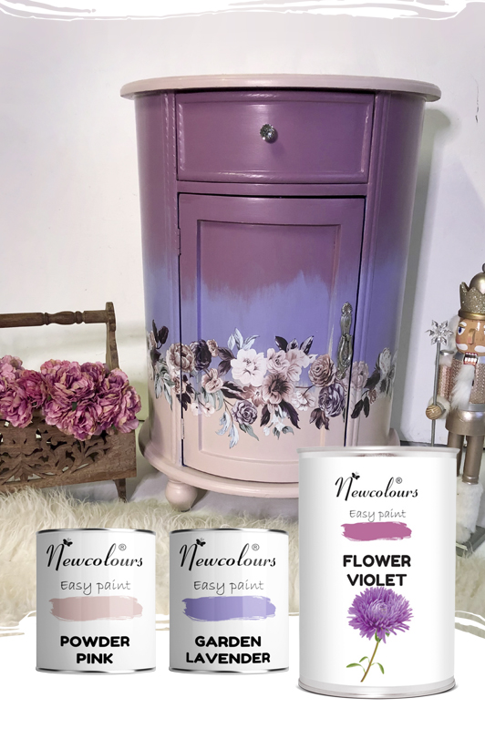 Paint for furniture in Ireland and UK – Newcolours Upcycling Paint with excellent coverage and smooth finish.