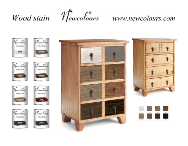 Wood stain, high quality. Does not create bookmarks. Strongly pigmented, highlights the wood grain.