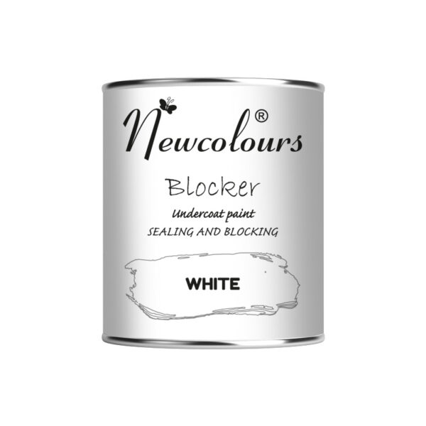 Newcolours Blocker Covers dark colours and stains caused by tannin, resin, grease, rust, asphalt, crayons, graffiti, and more. Also helps eliminate lingering odours.