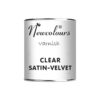 Clear satin furniture varnish for kitchen cabinets, countertops, and tables, offering durable protection.